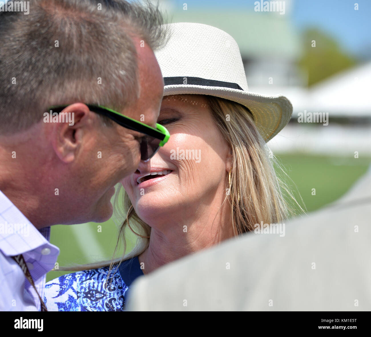 WELLINGTON, FL - APRIL 24: Actress Bo Derek does the coin toss and hosts prior to Orchard Hill defeating Dubai in the U.S. Polo Open Championship held at the International Polo Club Palm Beach. Bo Derek is an American film and television actress, movie producer, and model perhaps best known for her breakthrough role in the 1979 film 10 on April 24, 2016 in Wellington, Florida.  People:  Bo Derek Stock Photo