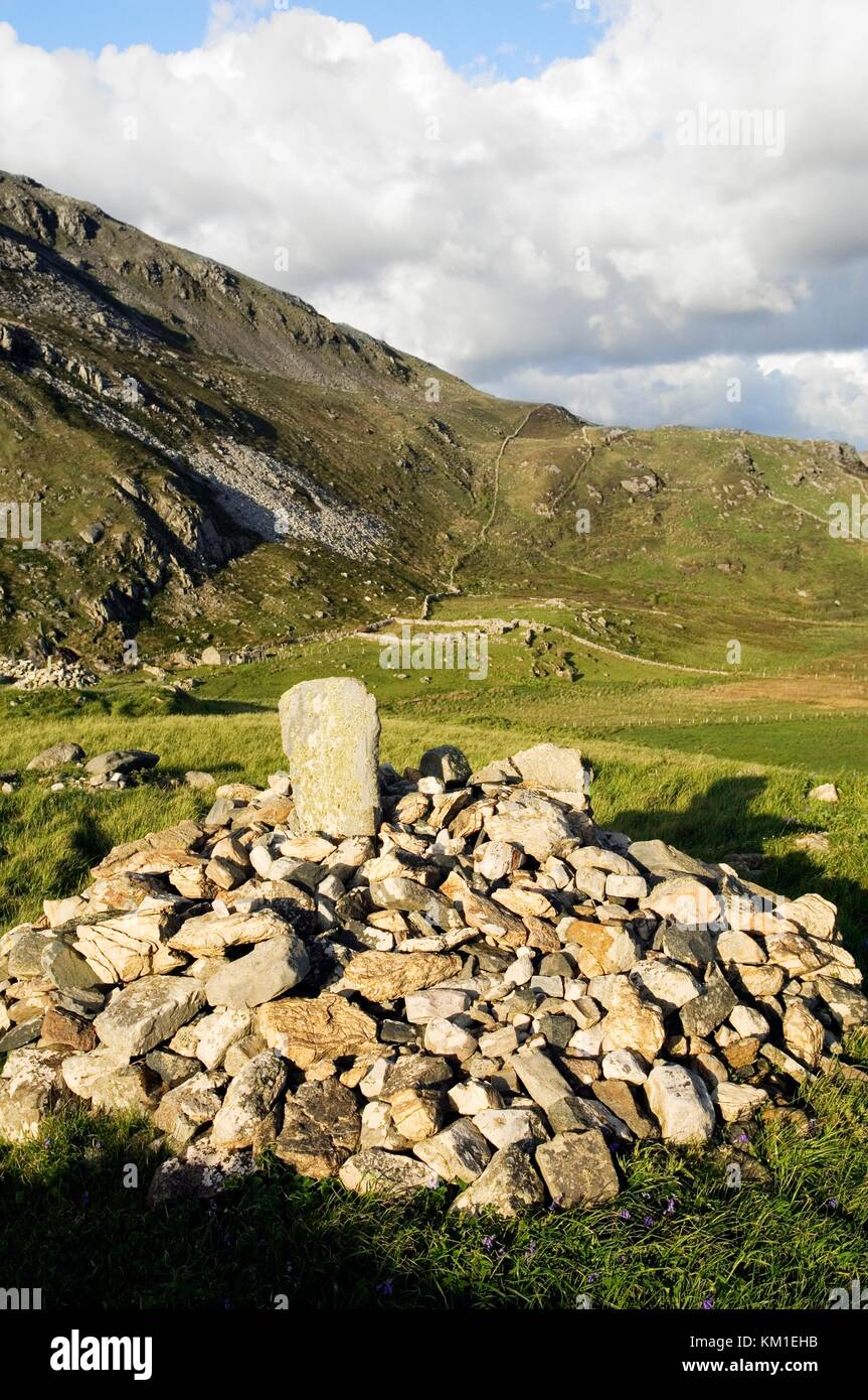 Glencolumbkille, named for St. Columbkille (Columba). One of the annual valley pilgrimage devotional sites. Co. Donegal, Ireland Stock Photo