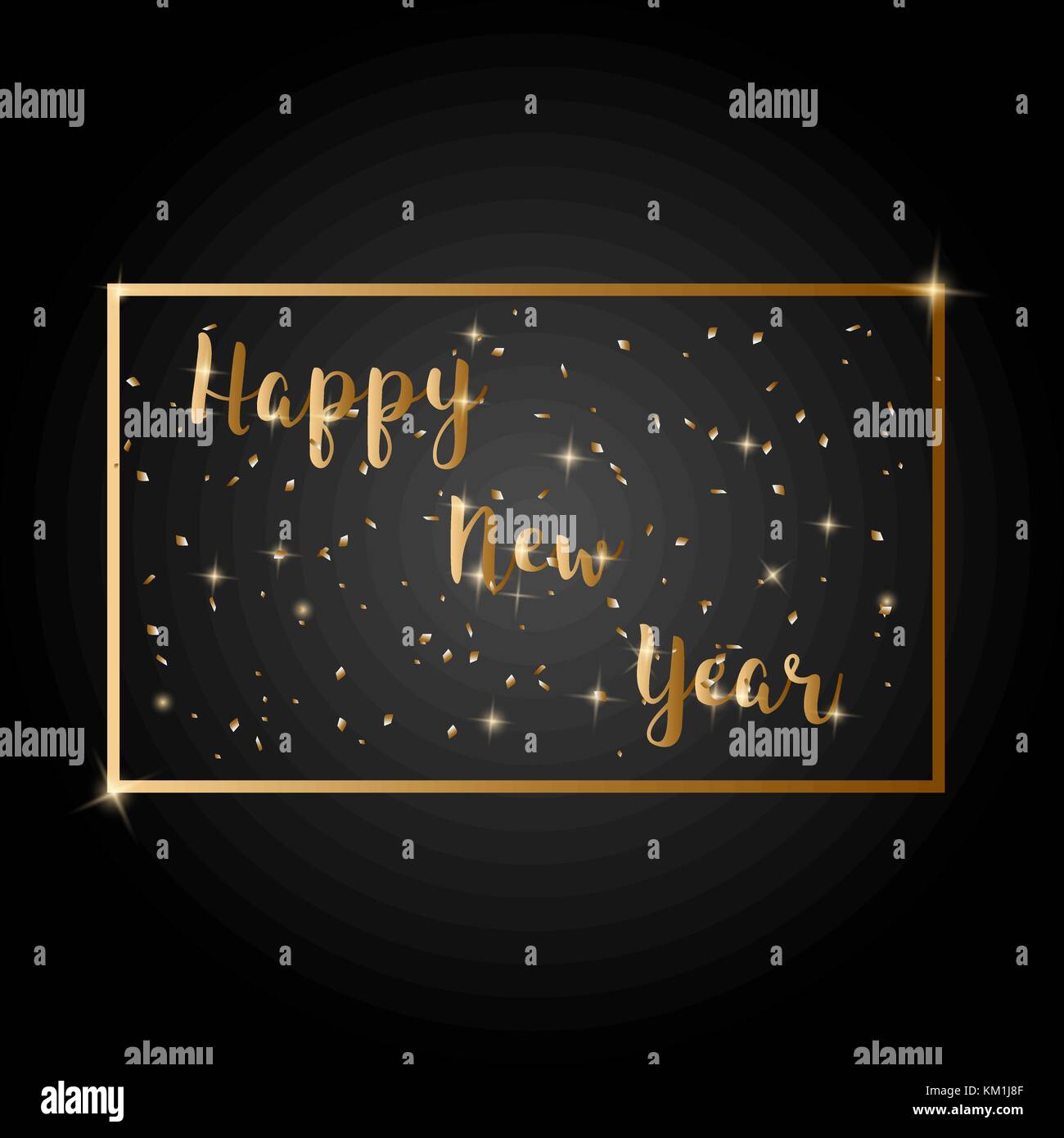 Golden Happy New Year with dark background, stock vector Stock Vector ...