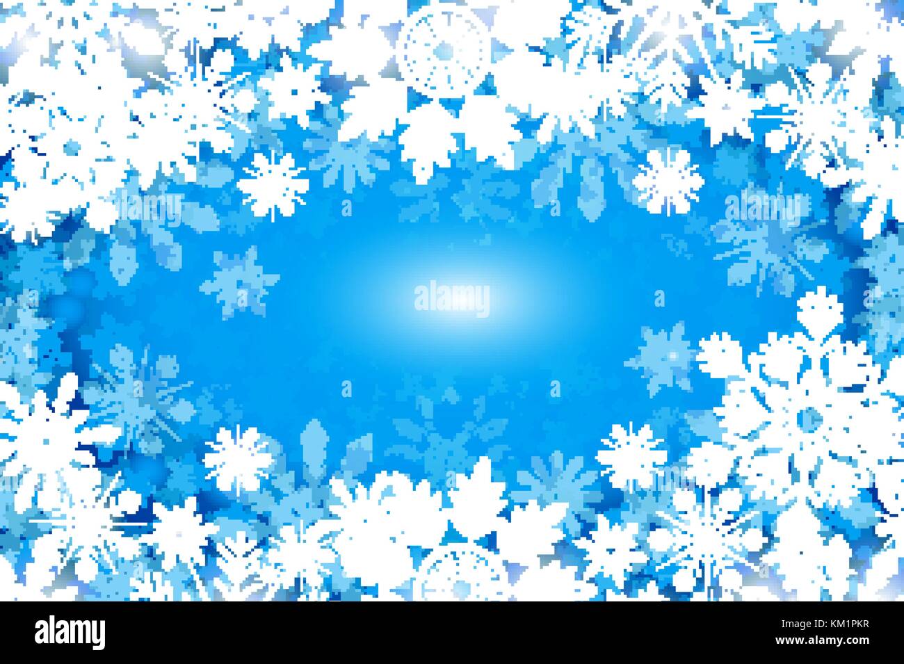 Blue winter background with snowflakes Stock Vector Image & Art - Alamy