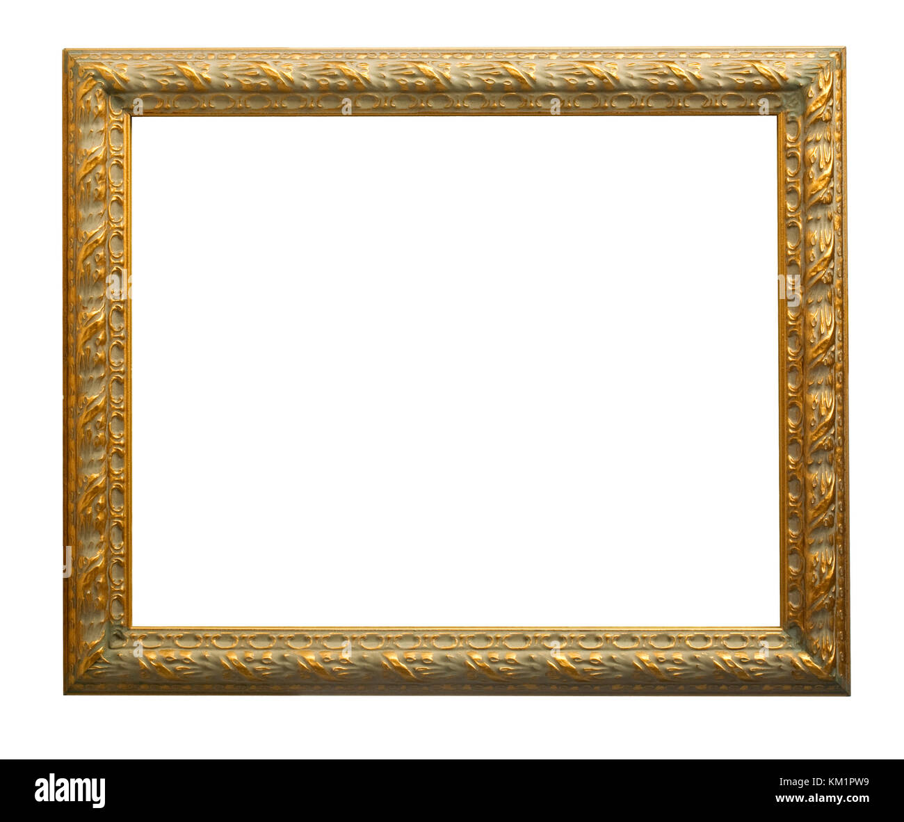 Picture gold frame with a decorative pattern Stock Photo - Alamy