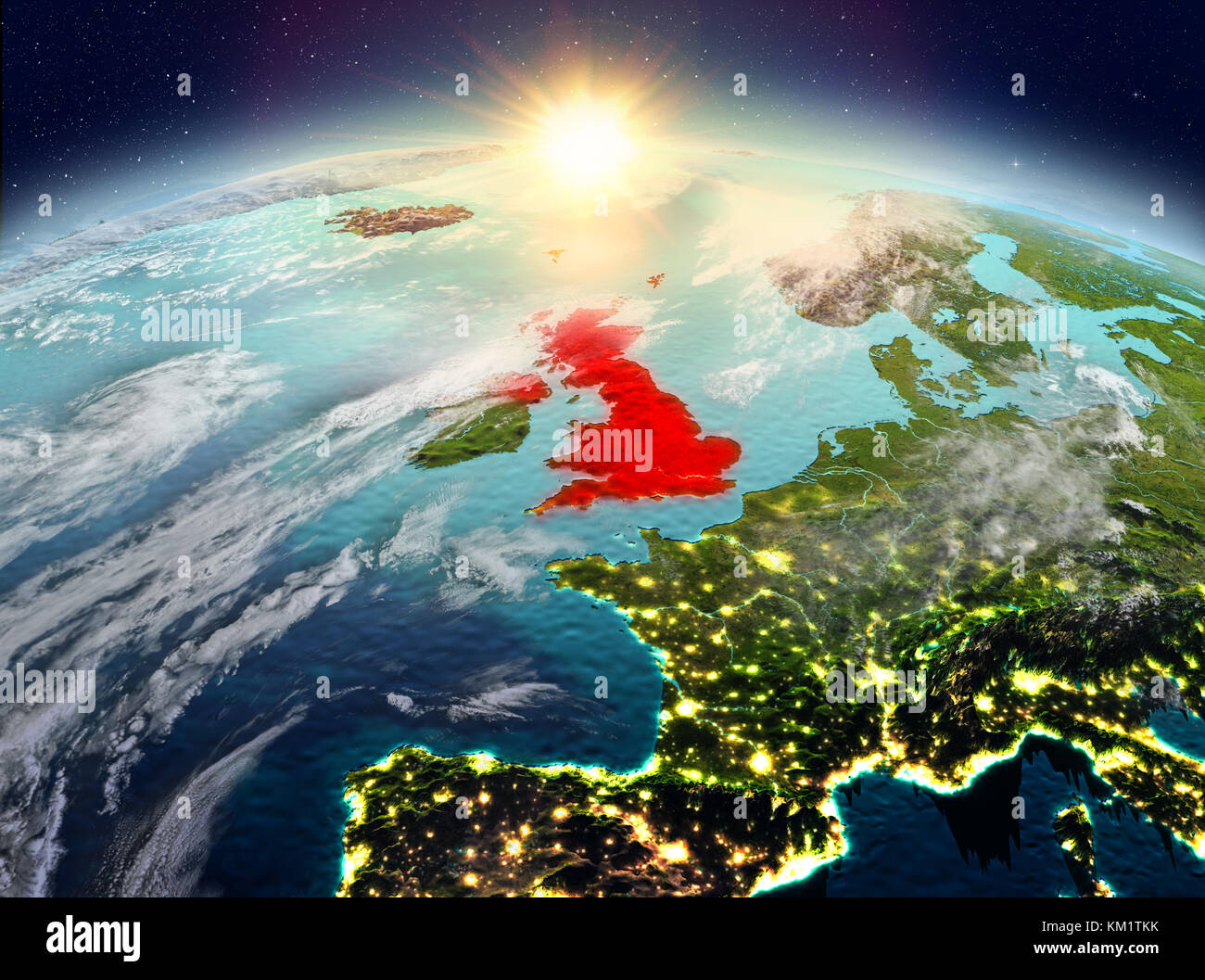 Uk Satellite Map Showing The Satellite View Of United vrogue.co