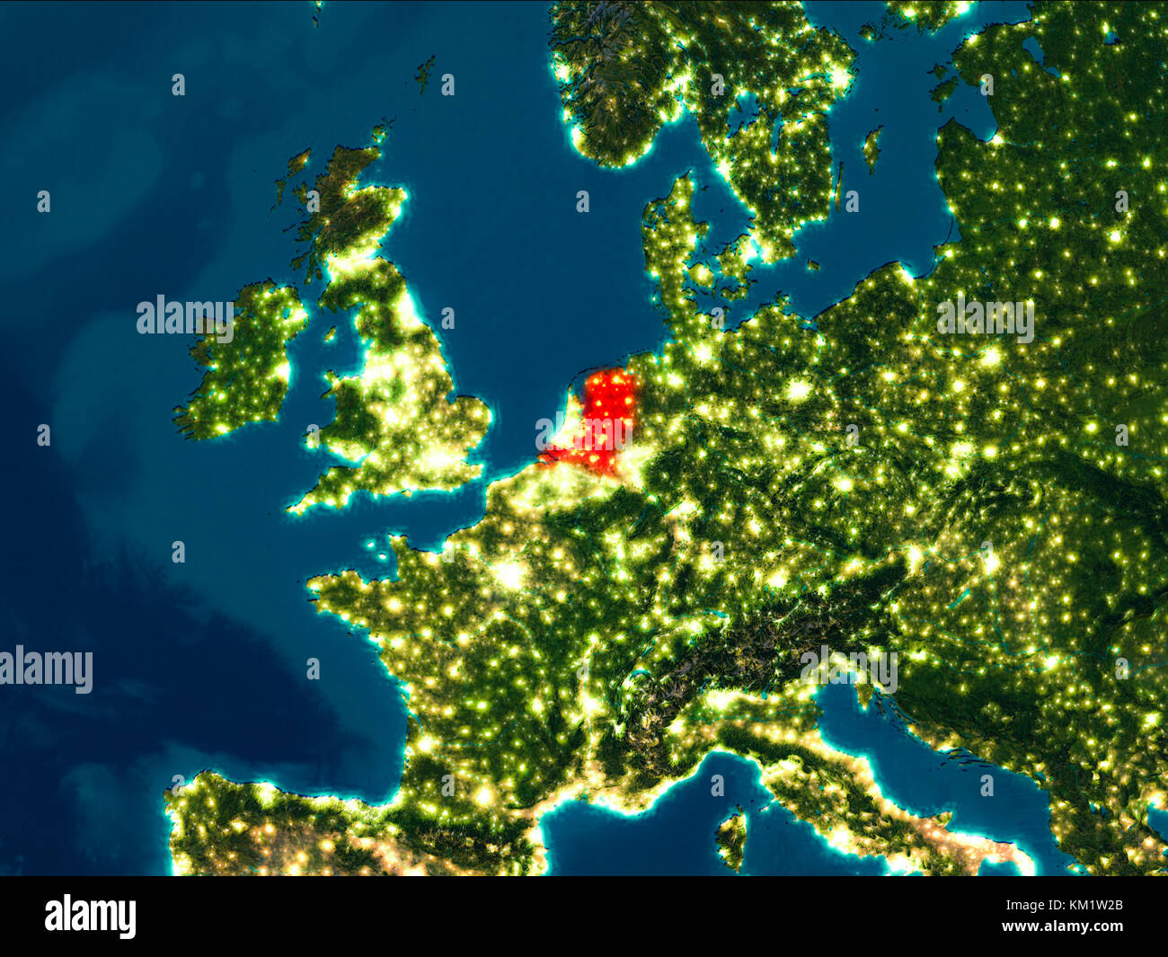 Netherlands satellite image hi-res stock photography and images - Alamy