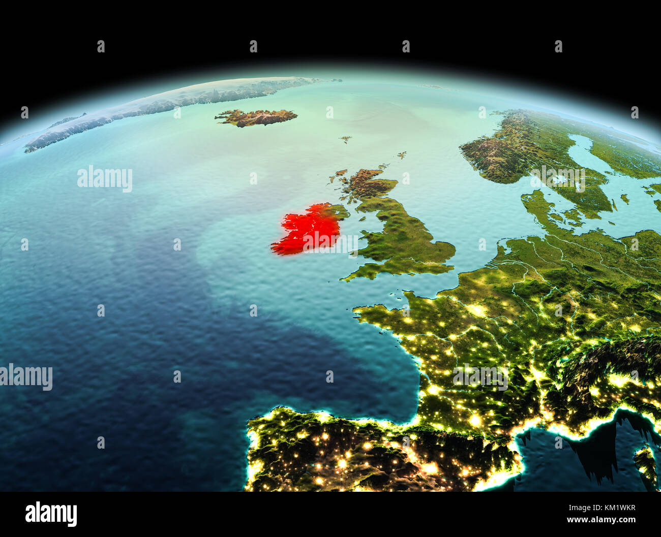 Ireland on model earth hi-res stock photography and images - Alamy