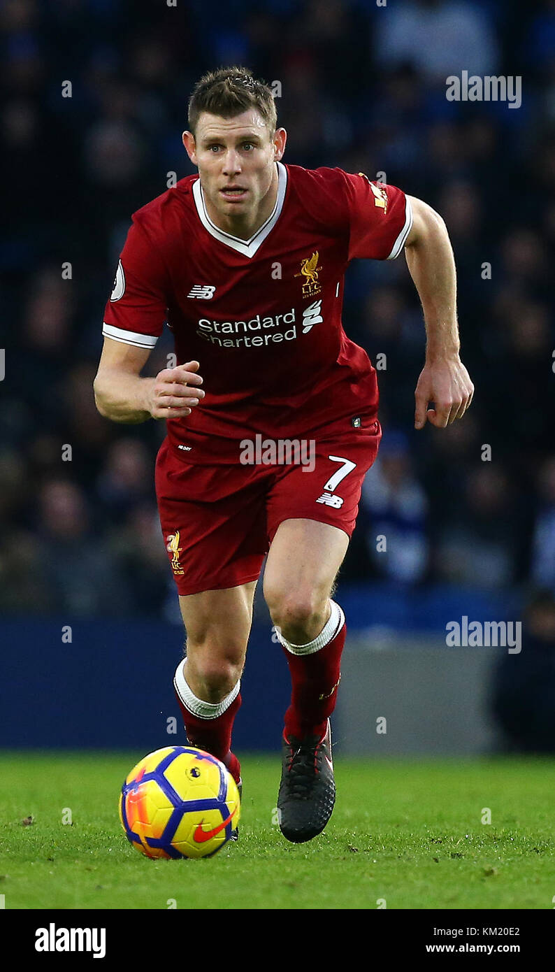 James Milner of Liverpool during the Premier League match between Brighton and Hove Albion and Liverpool at the American Express Community Stadium in Brighton and Hove. 02 Dec 2017 *** EDITORIAL USE ONLY *** FA Premier League and Football League images are subject to DataCo Licence see www.football-dataco.com Stock Photo