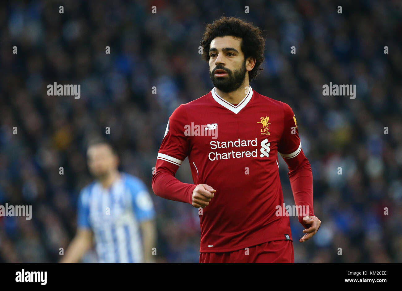 Mohamed Salah of Liverpool during the Premier League match between Brighton and Hove Albion and Liverpool at the American Express Community Stadium in Brighton and Hove. 02 Dec 2017 *** EDITORIAL USE ONLY *** FA Premier League and Football League images are subject to DataCo Licence see www.football-dataco.com Stock Photo