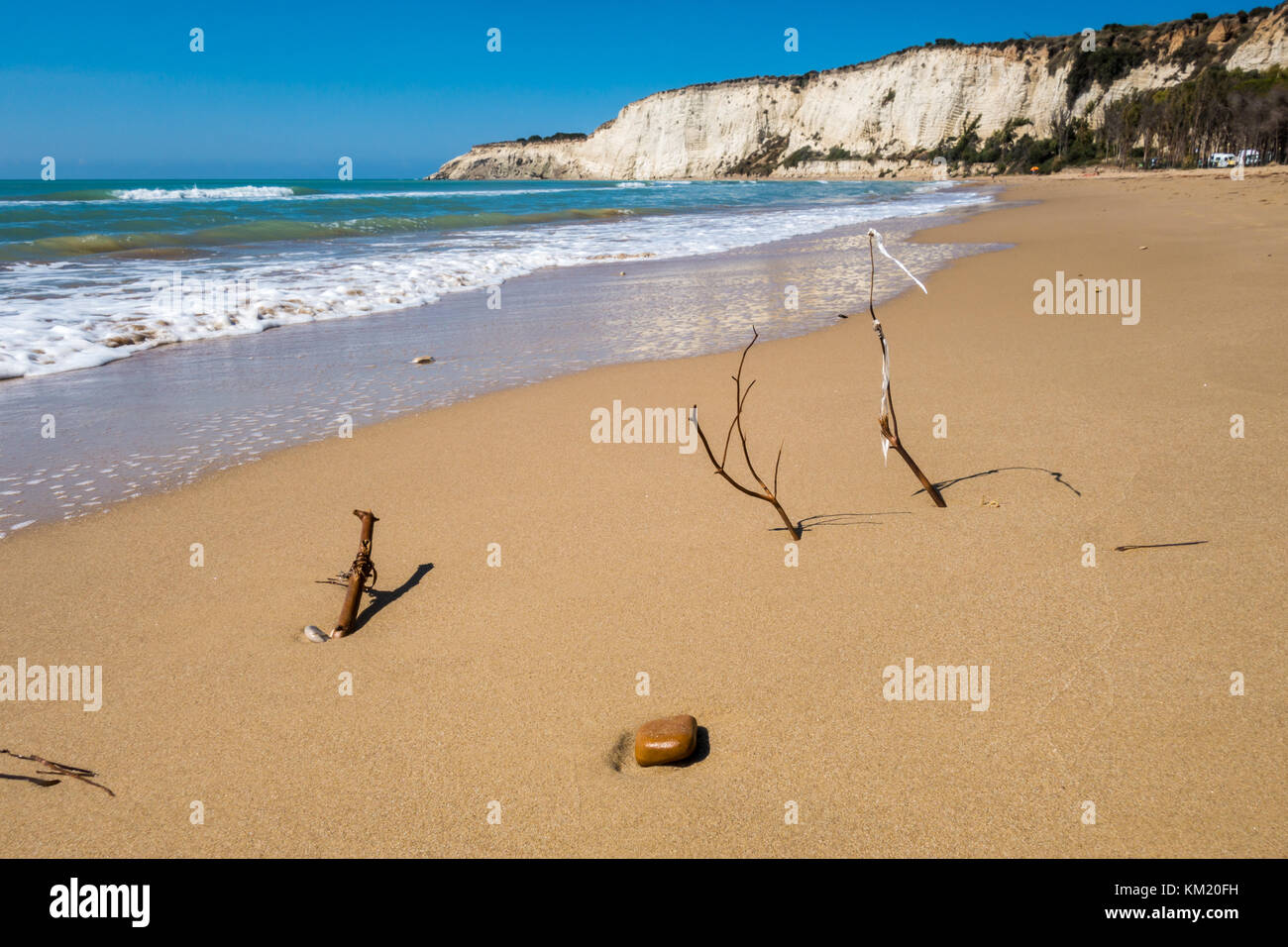 Beach of Eraclea Minoa in Sicily Italy Stock Photo