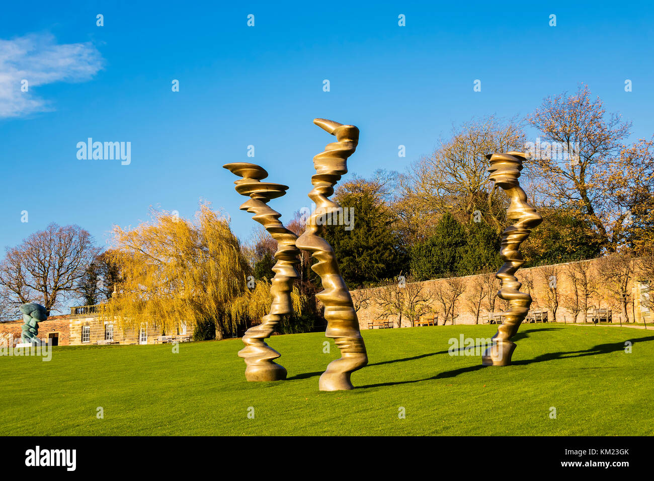 Points of View (2013) sculpture by Tony Cragg in the grounds of the Yorkshire Sculpture Park. Stock Photo