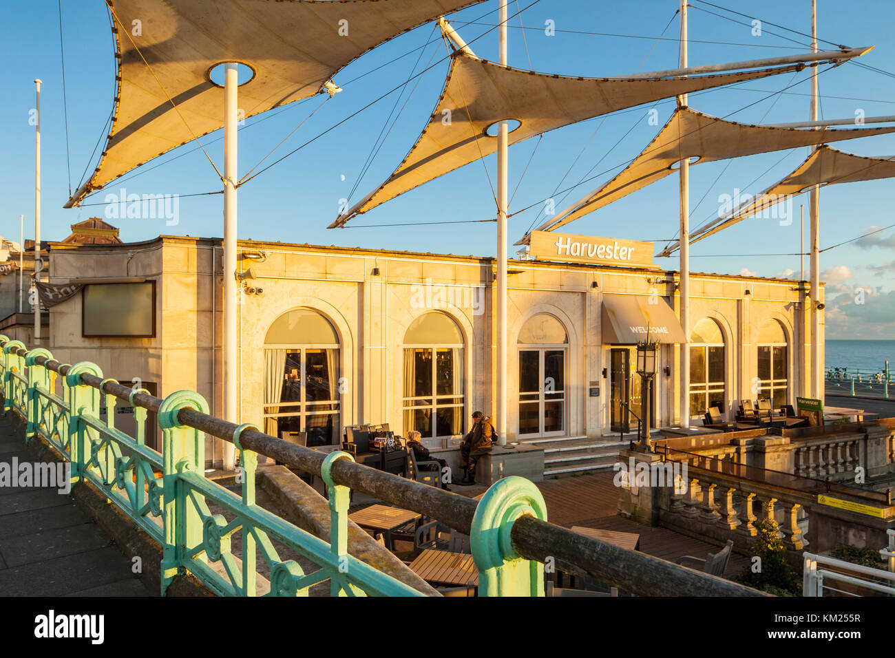 Harvester restaurant on Brighton seafront, East Sussex, England Stock