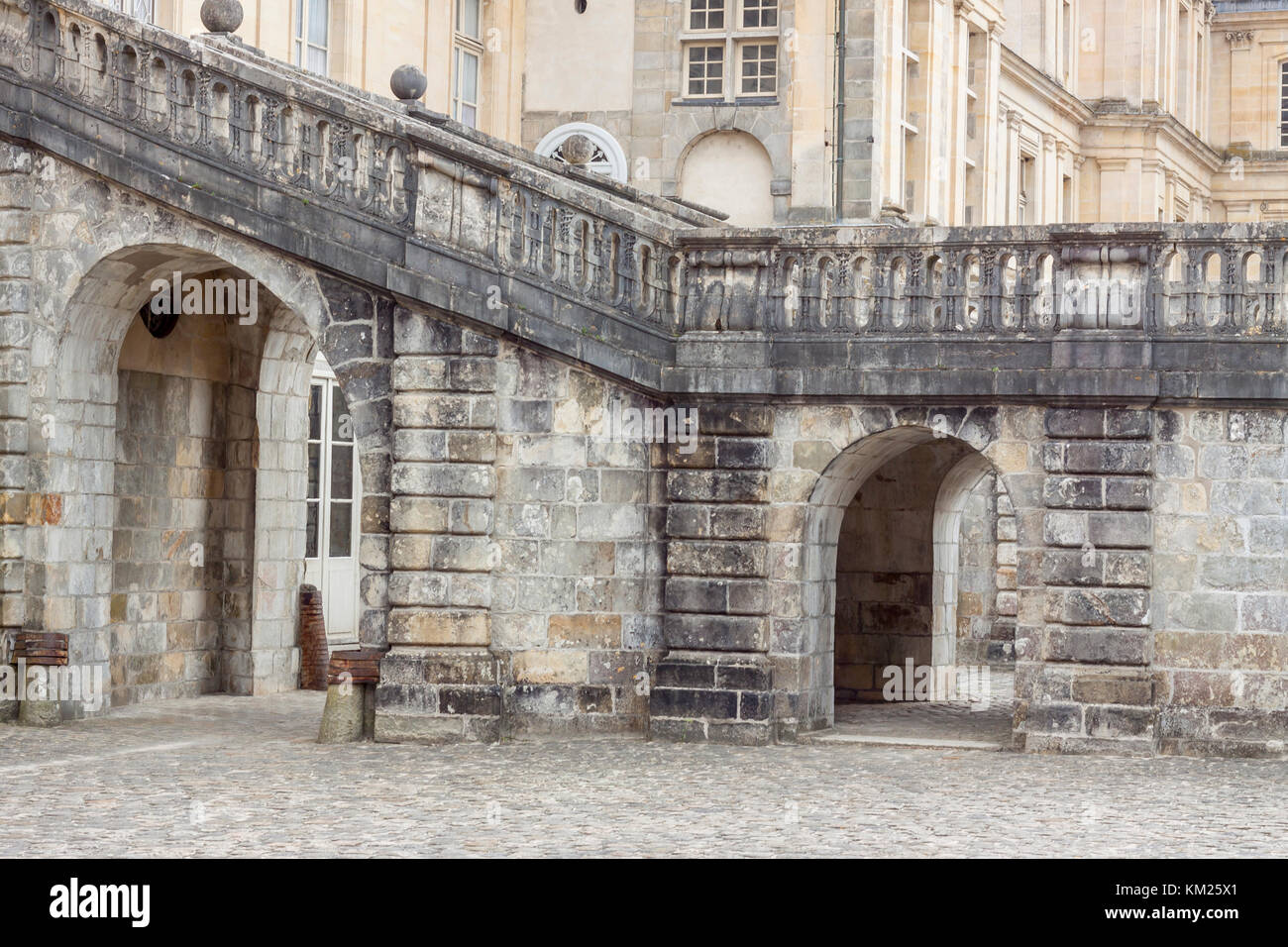 Detail of Royal hunting castle  in Fontainebleau - France. Stock Photo