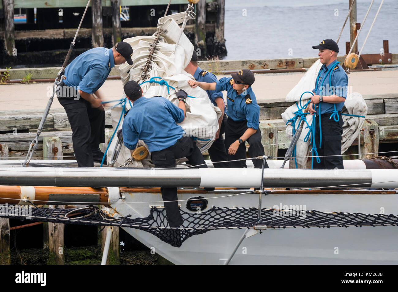 Royal Canadian Navy sail training vessel HMCS ORIOLE in Halifax, Nova
