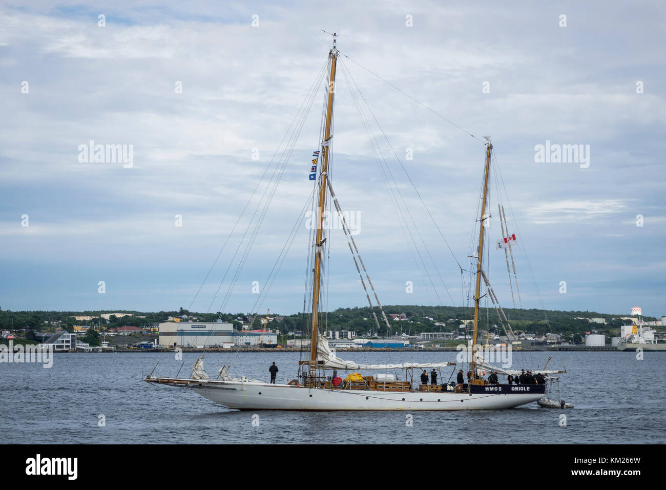 Royal Canadian Navy sail training vessel HMCS ORIOLE in Halifax, Nova Scotia, Canada for Tall Ships 2017. Stock Photo