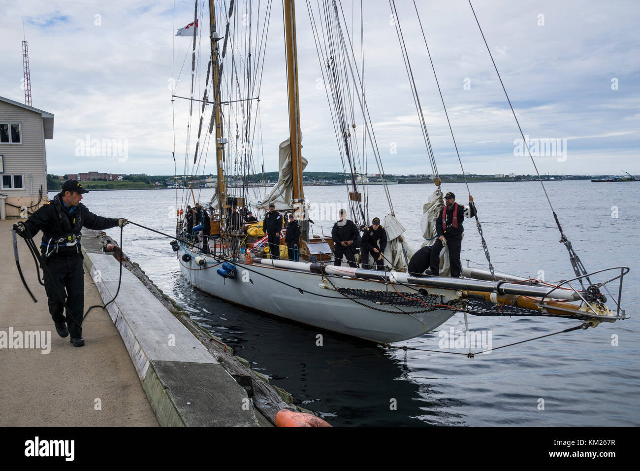 Royal Canadian Navy sail training vessel HMCS ORIOLE in Halifax, Nova Scotia, Canada for Tall Ships 2017. Stock Photo