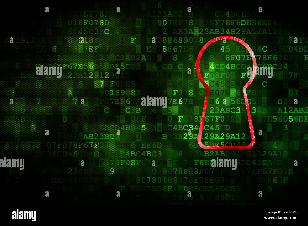 Data concept: Keyhole on digital background Stock Photo - Alamy