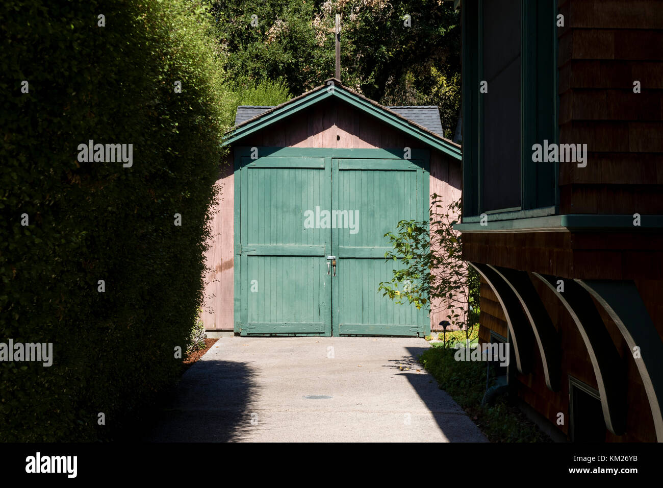 Historic garage where Silicon Valley started, future home of Hewlett Packard company Stock Photo
