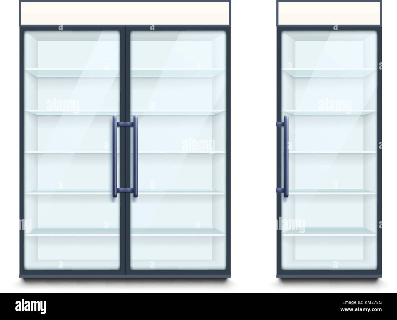 two commercial refrigerators Stock Vector