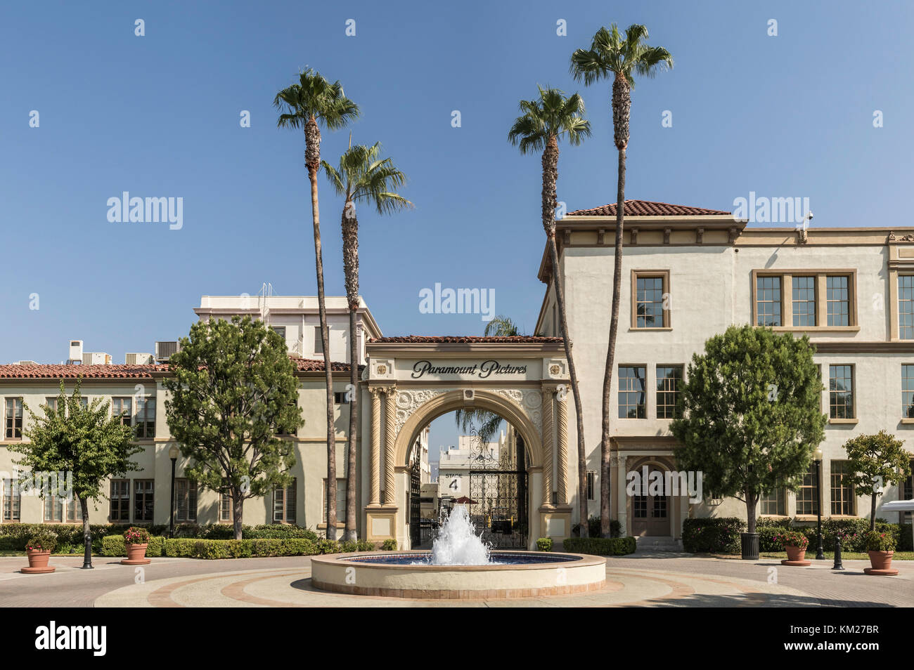 Entrance to Paramount Studios in Los Angeles, California Stock Photo
