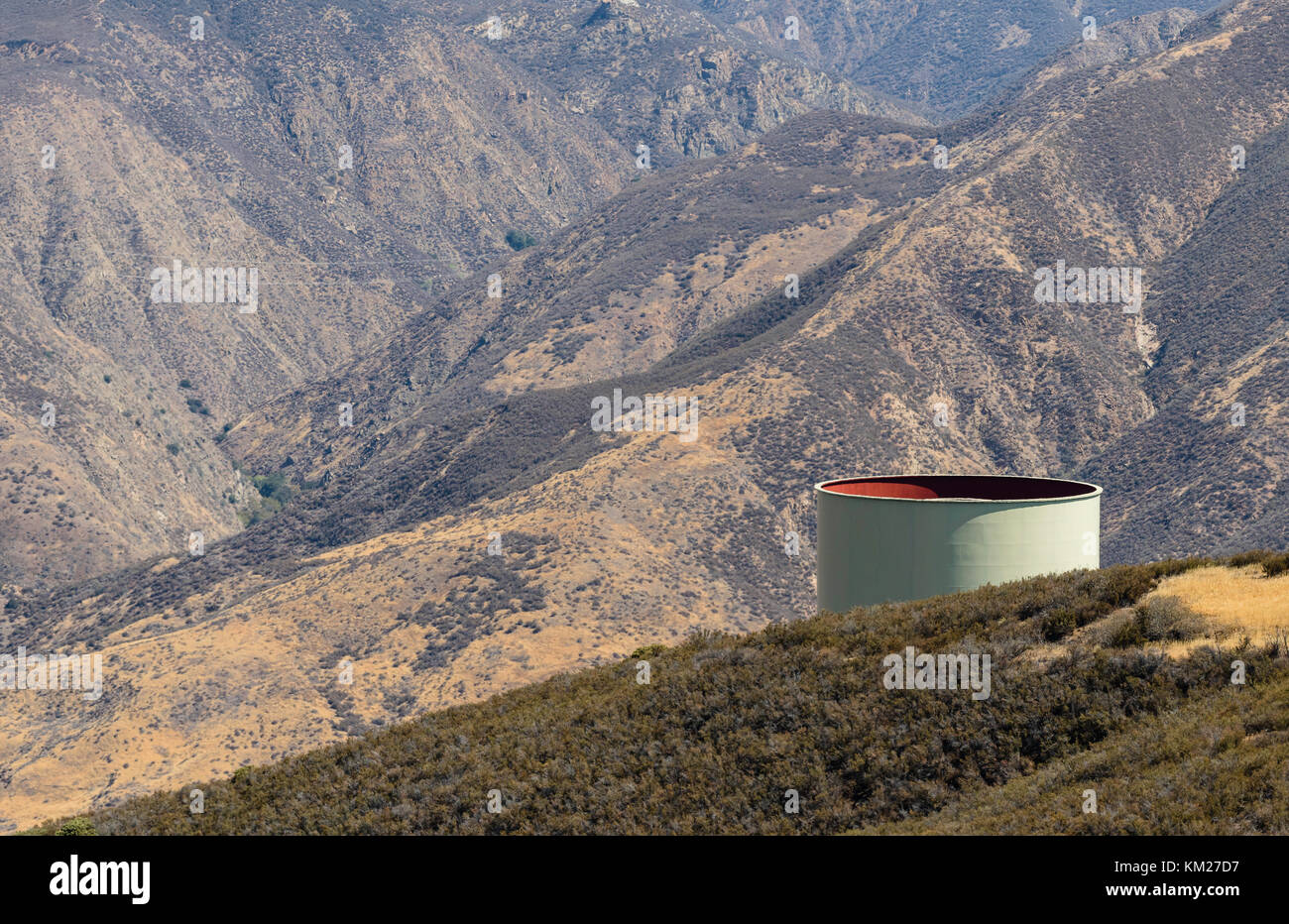 Holding tank in the California desert, USA Stock Photo Alamy
