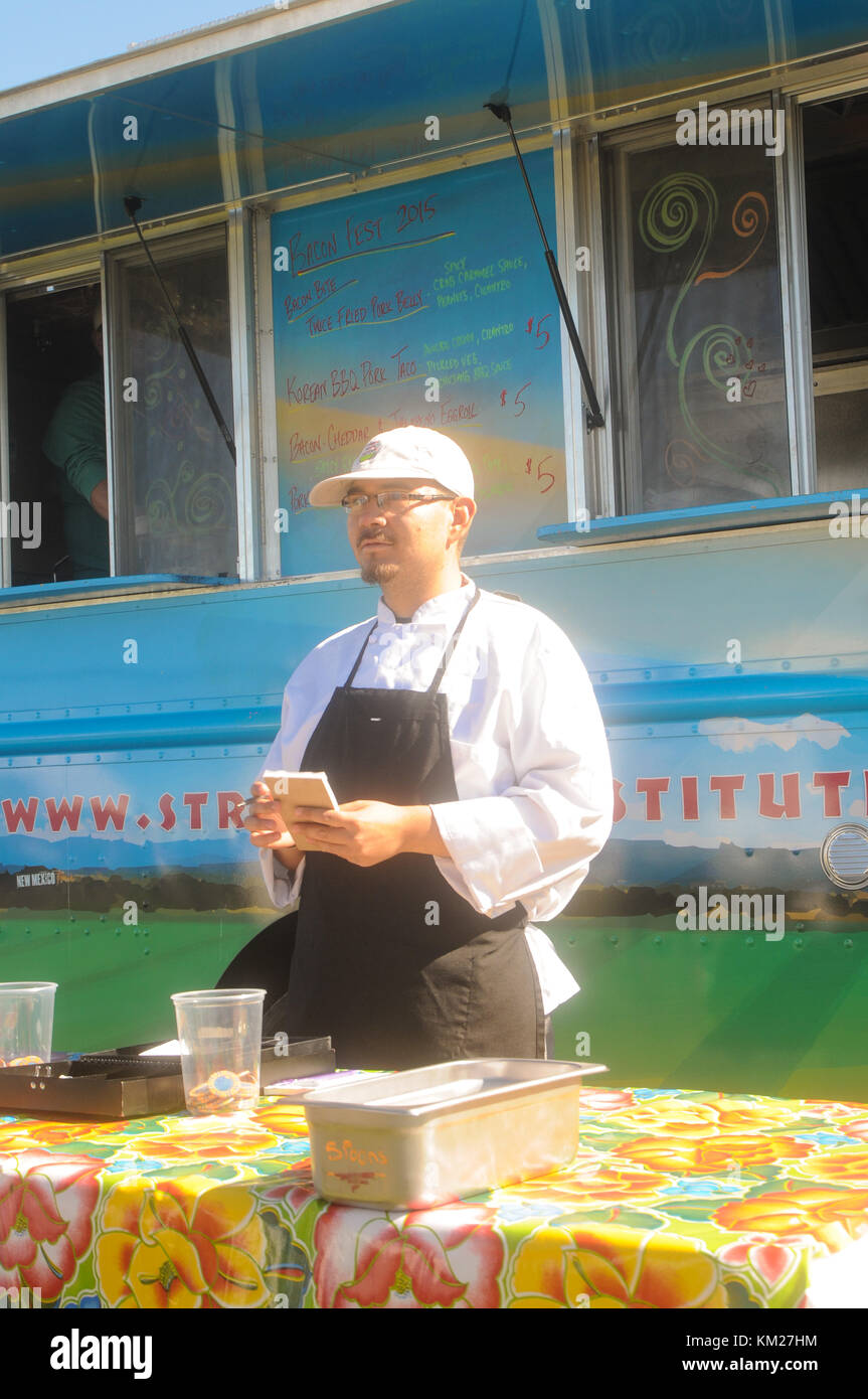 Vendors and patrons at Albuquerque Bacon Fest 2015 in Albuquerque, New