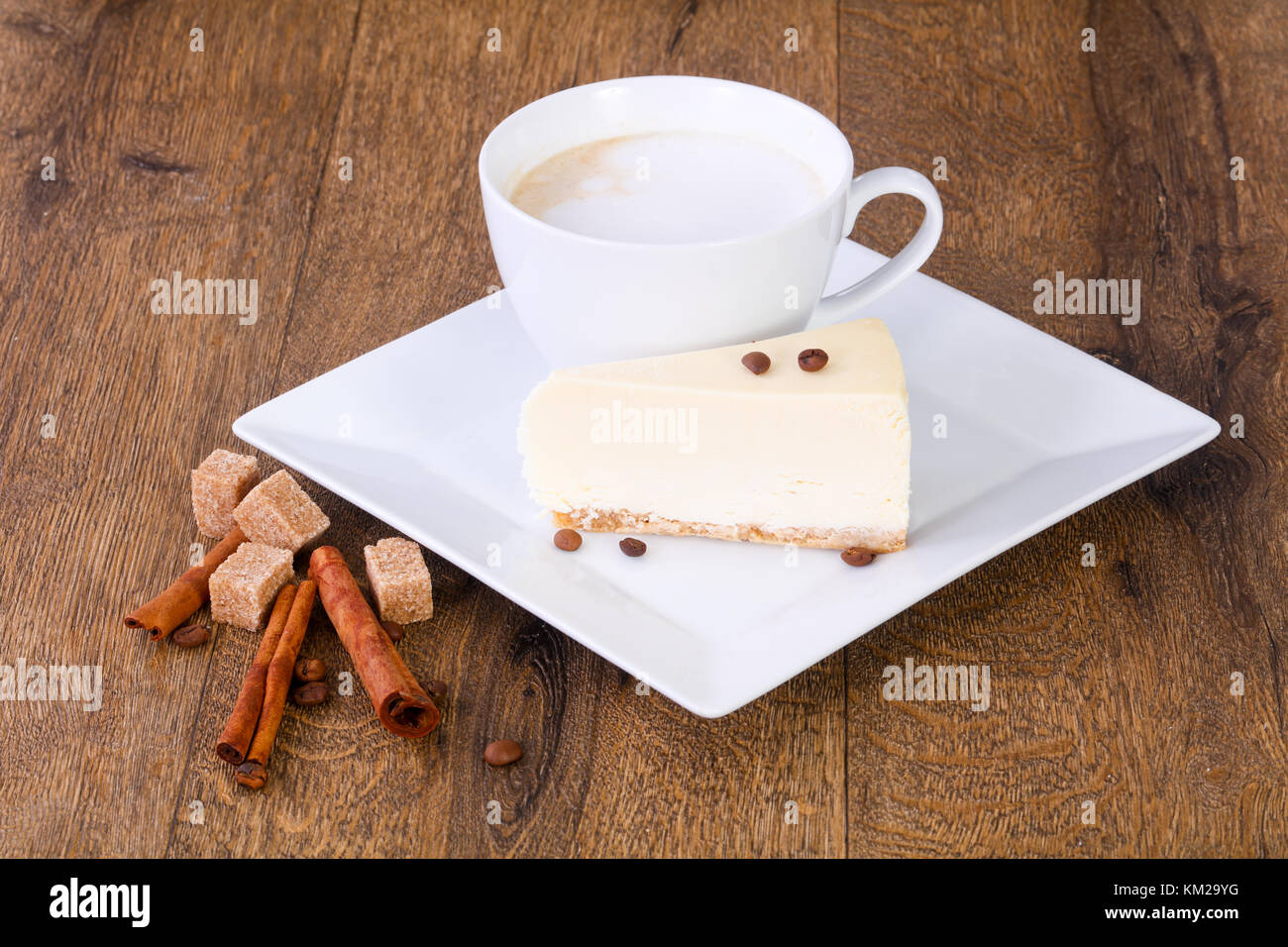 Coffee capuccino with cheesecake Stock Photo - Alamy Coffee capuccino with cheesecake Stock Photo - Alamy