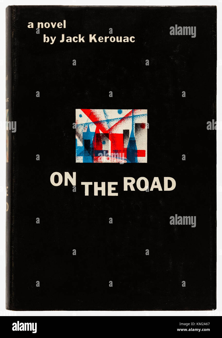 ‘On the Road’ by Jack Kerouac (1922-1969) published by Viking Press in 1957, photograph of first edition front cover. Stock Photo