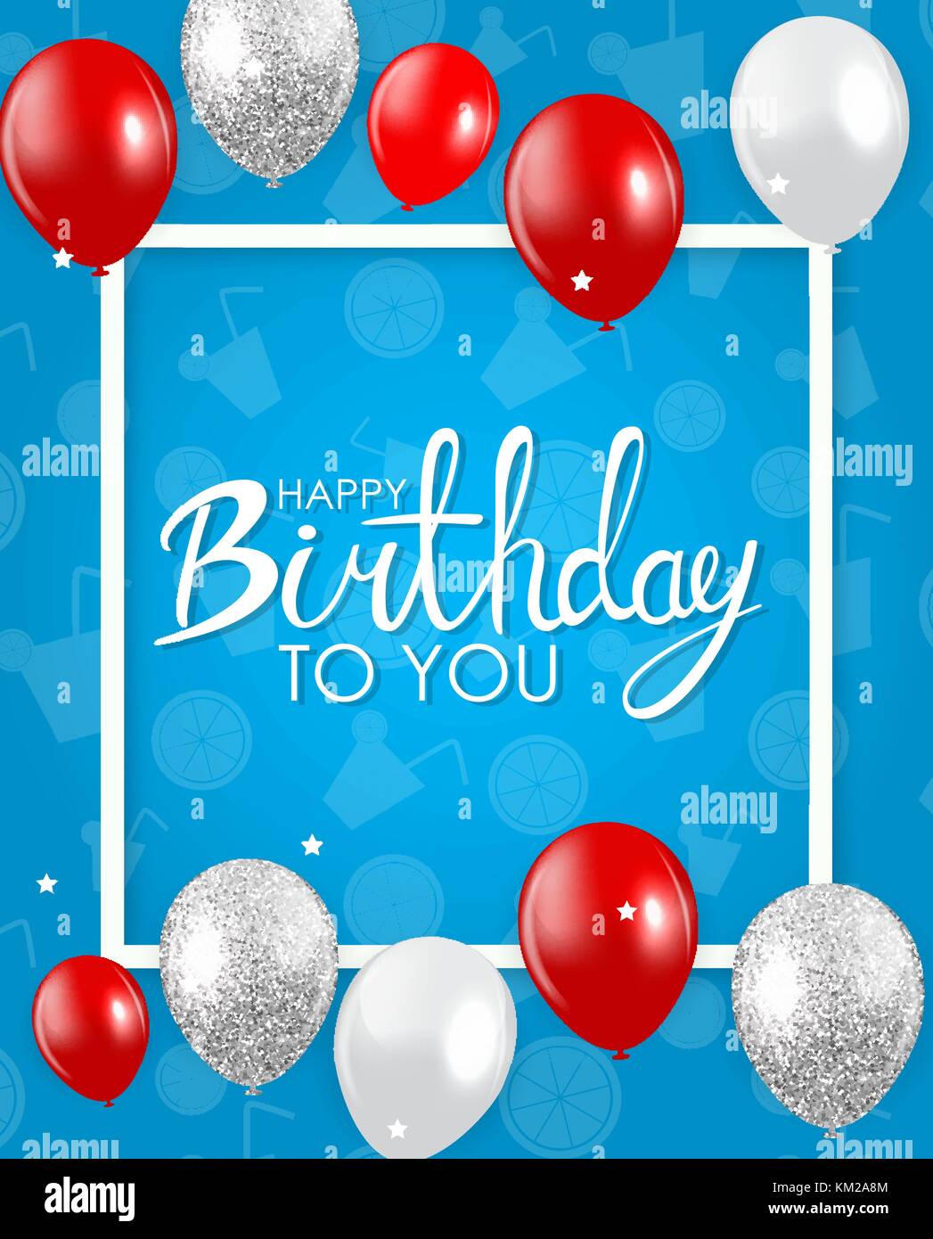 Abstract Happy Birthday Background Card Template Vector Illustration ...