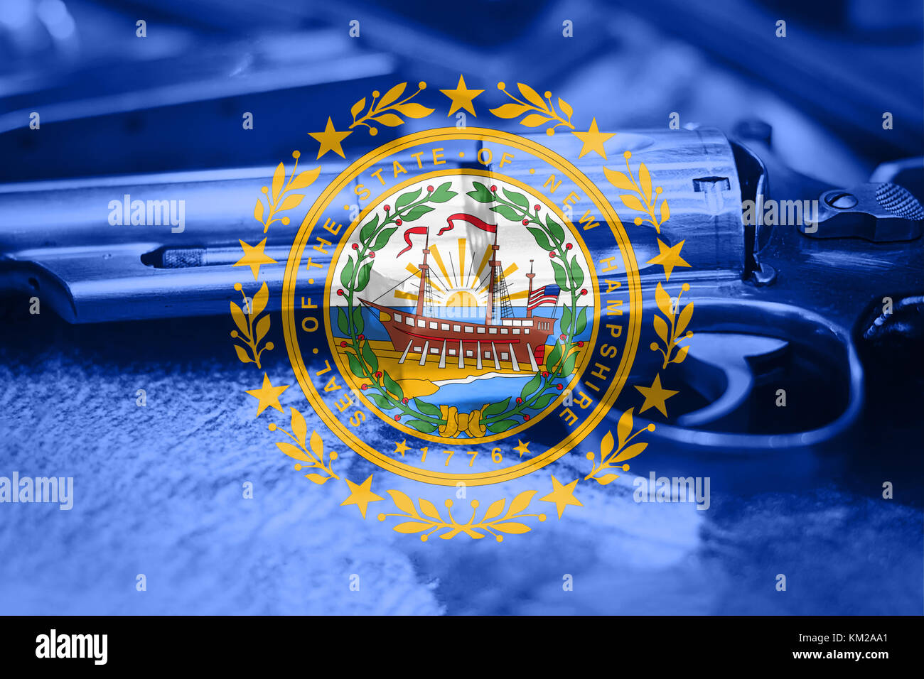 New Hampshire flag (U.S. state) Gun Control USA. United States Gun Laws