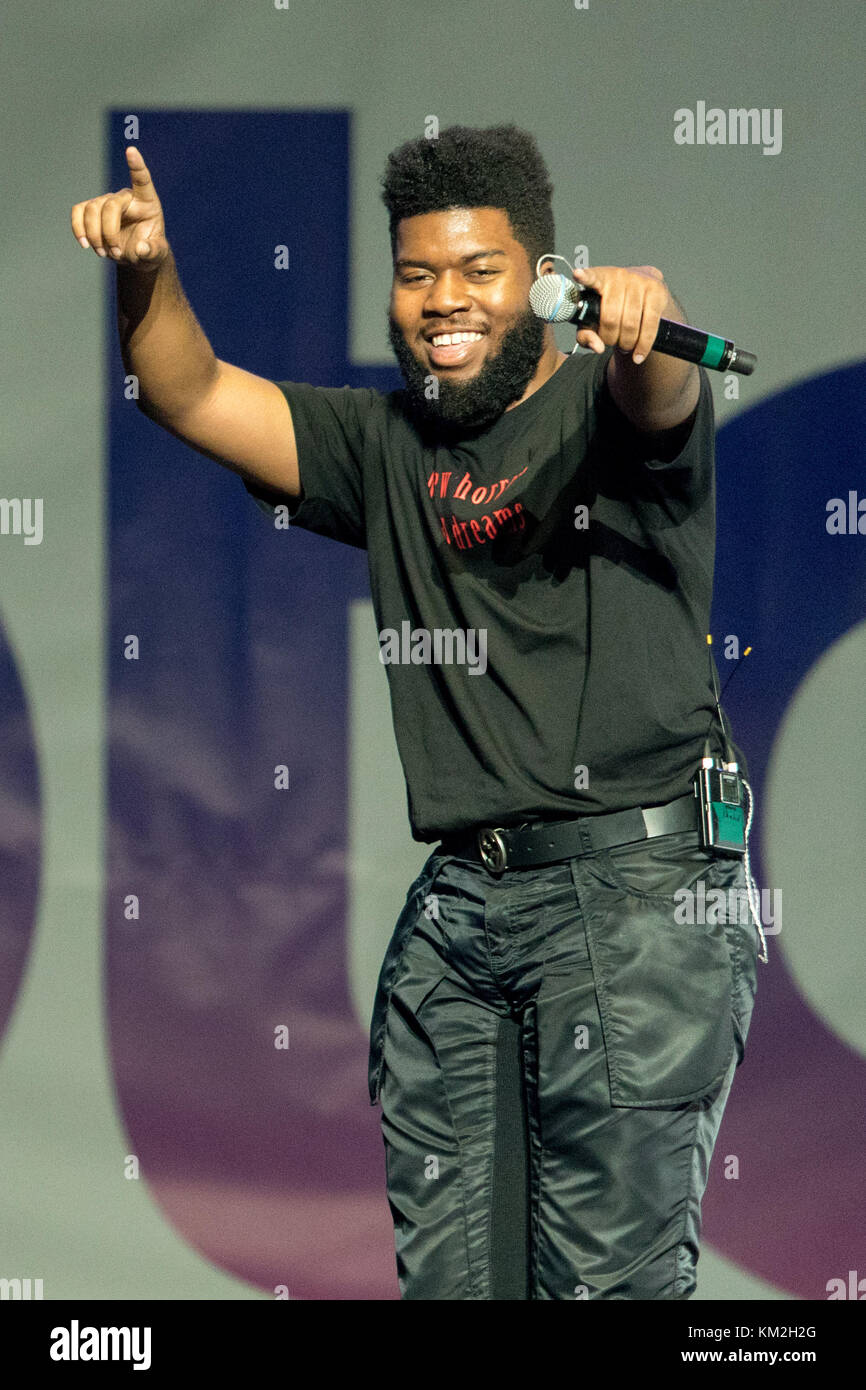 San Jose, California, USA. 2nd Dec, 2017. Singer KHALID (KHALID