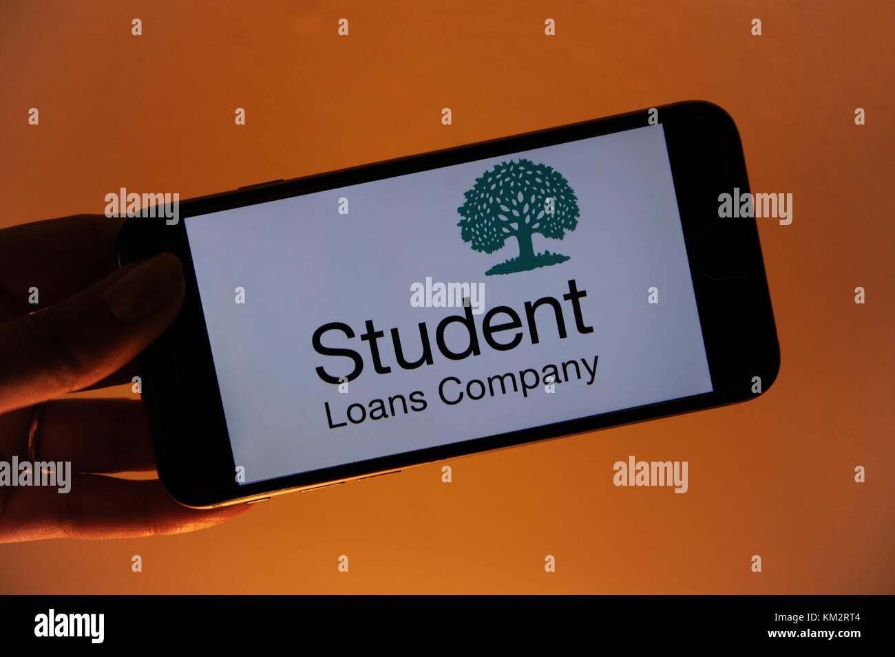The Student Loans Company logo on a phone Stock Photo