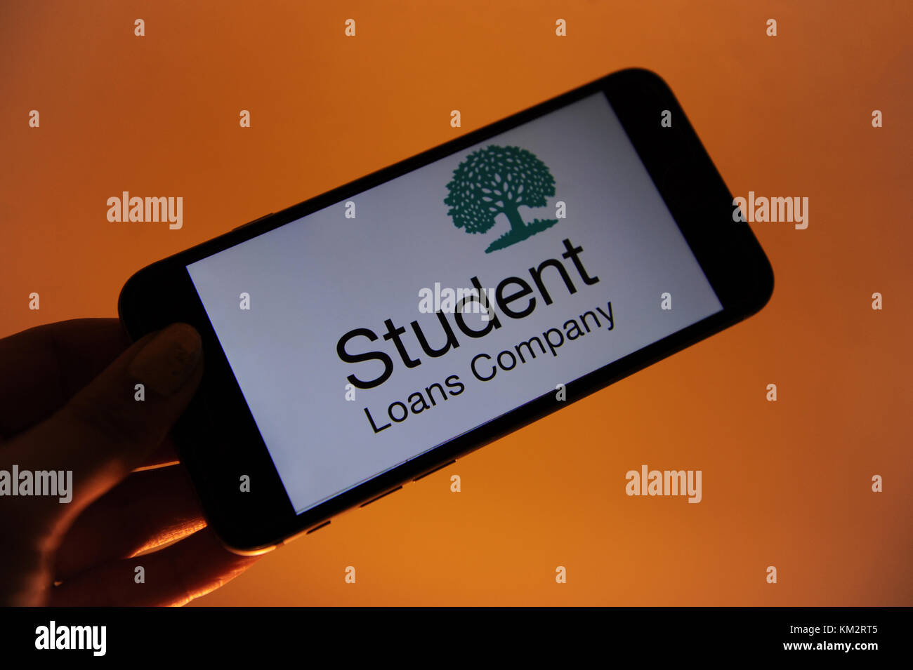 The Student Loans Company logo on a phone Stock Photo