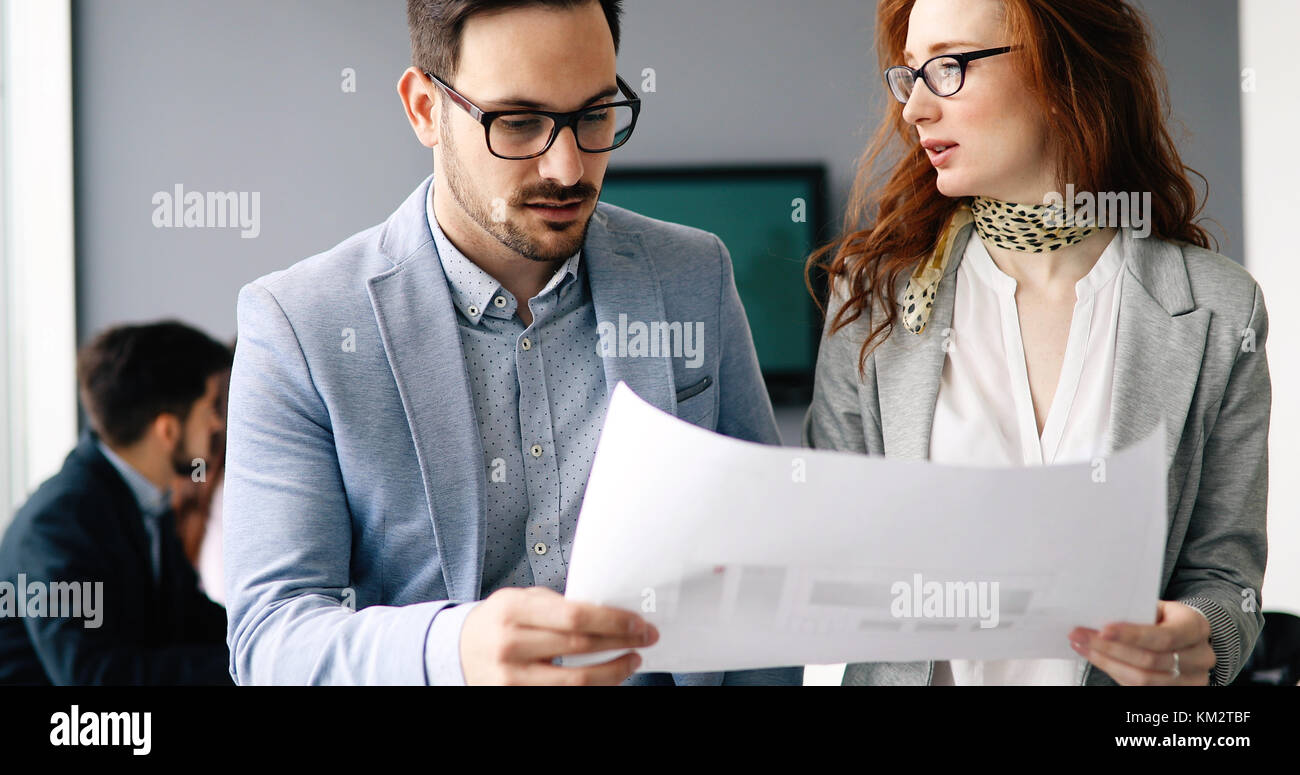 Business meeting and teamwork by business people Stock Photo