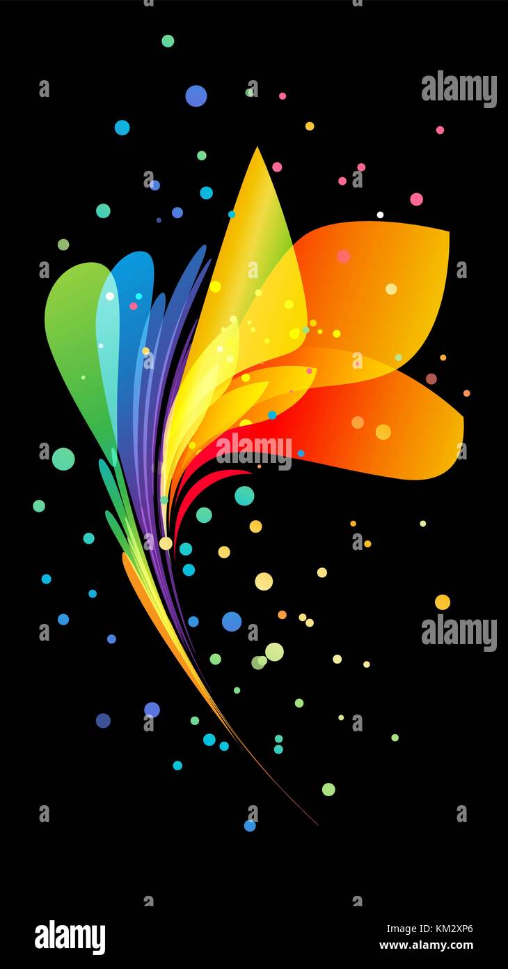 Multicolored flower Stock Vector