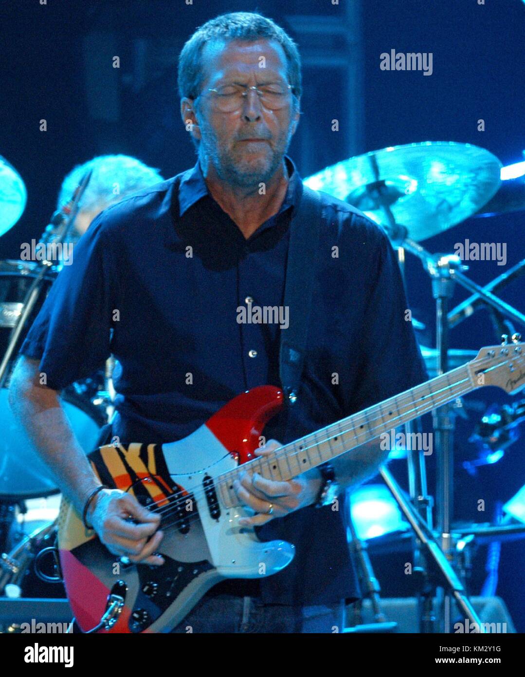 Eric Clapton performing in Atlanta's Philips Arena. June 18, 2004