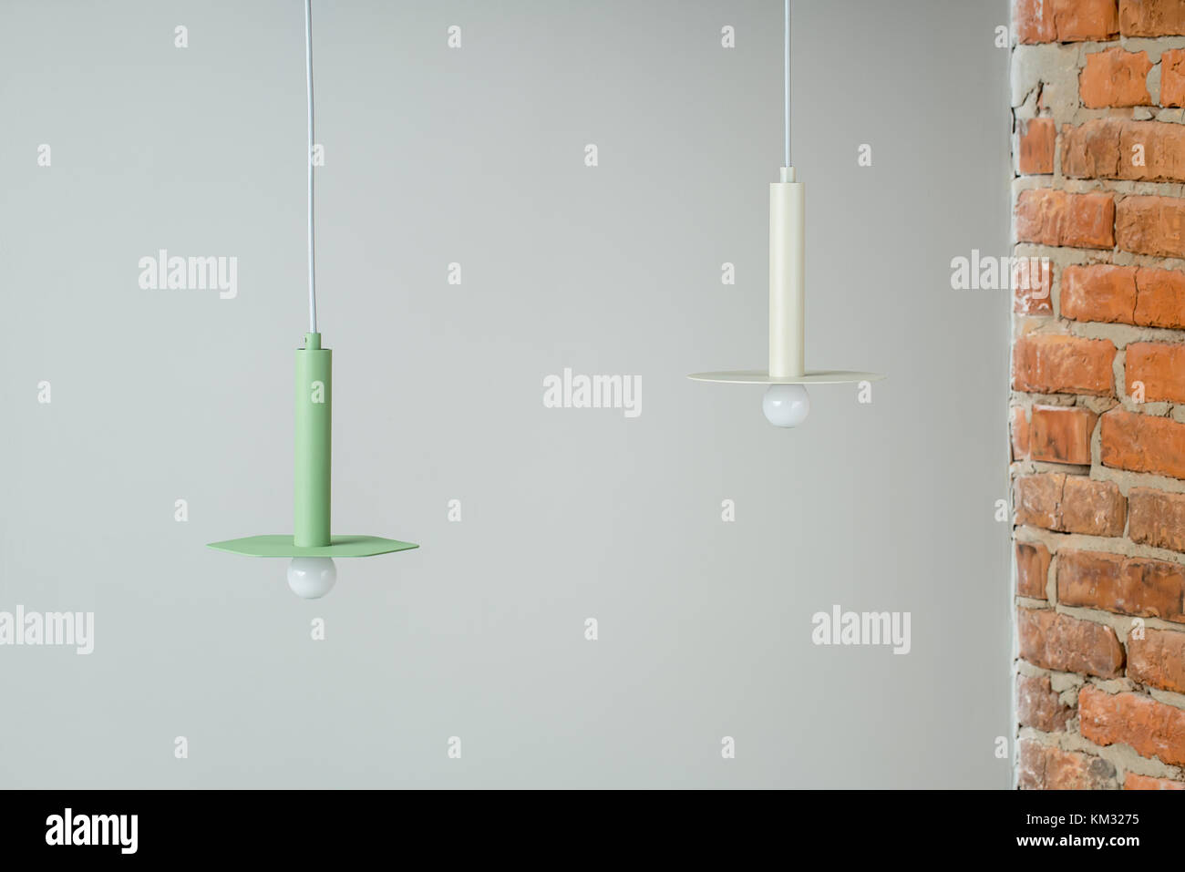 Colorful hanging lamps Stock Photo Alamy