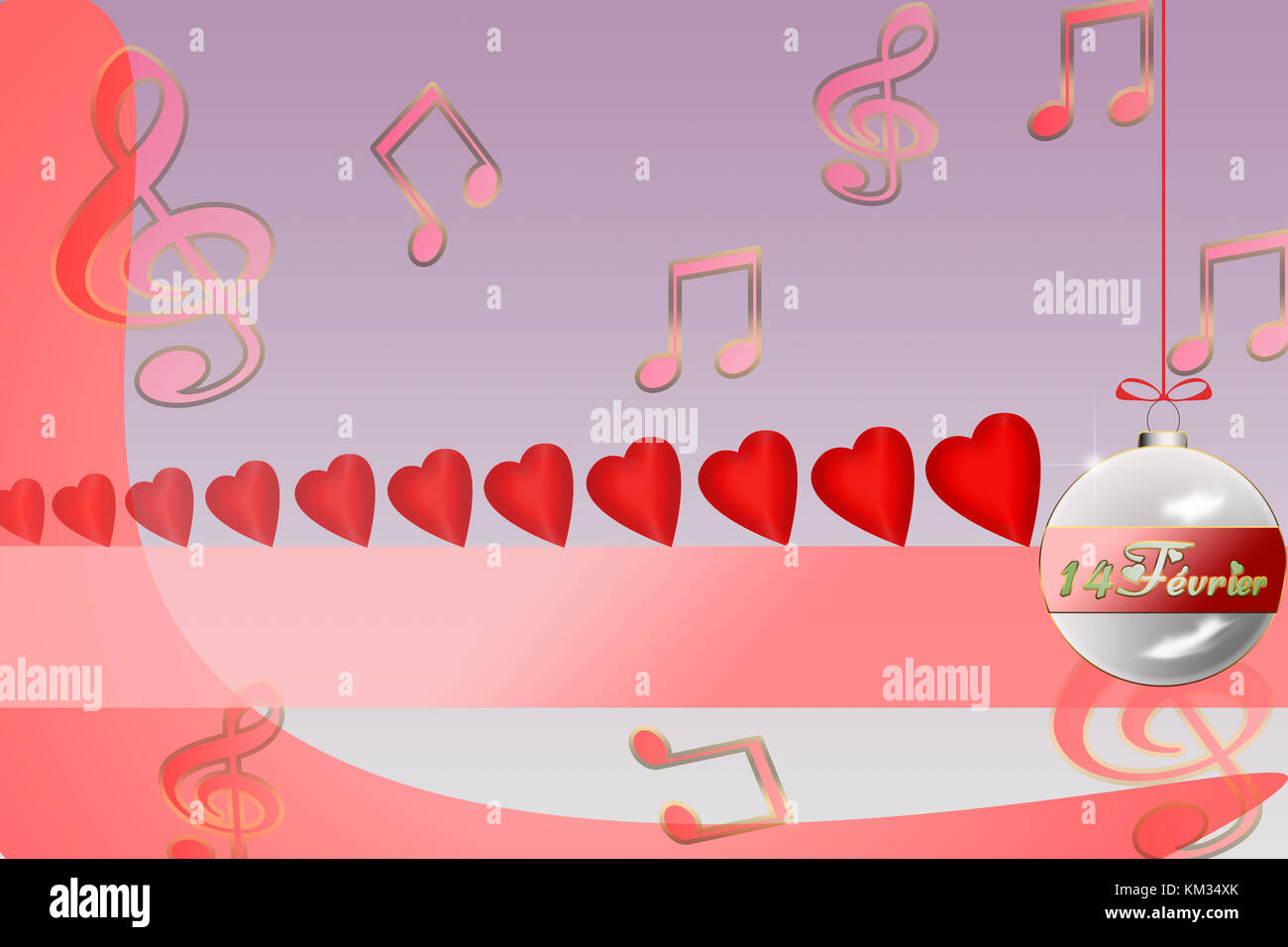 Illustration of hearts on a red background for Valentine's Day Stock ...