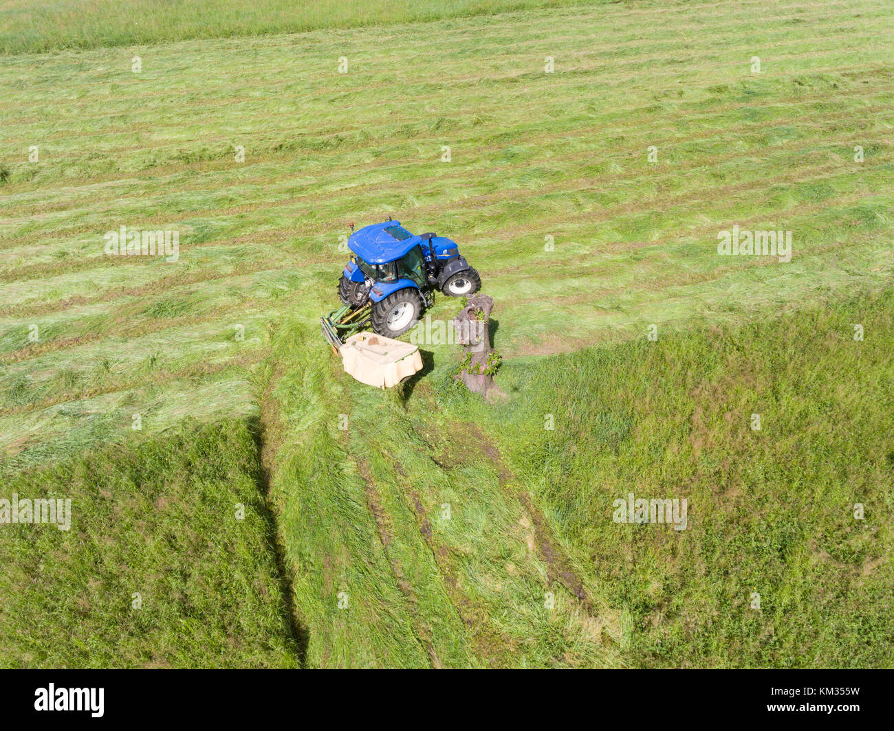 Farm tractor working in the fields Stock Photo Alamy