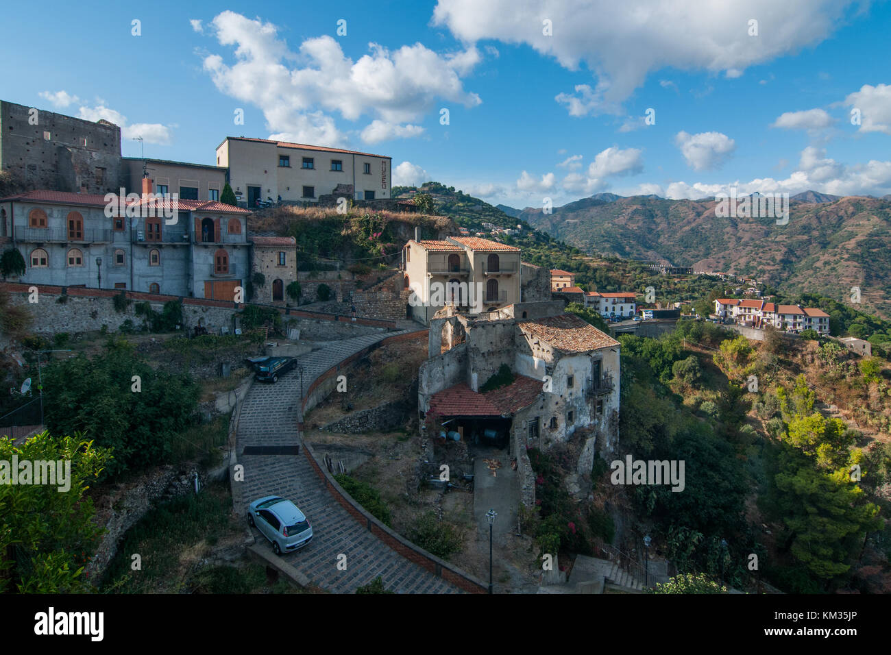 A view of the village of Savoca, Sicily, Italy. The town was the