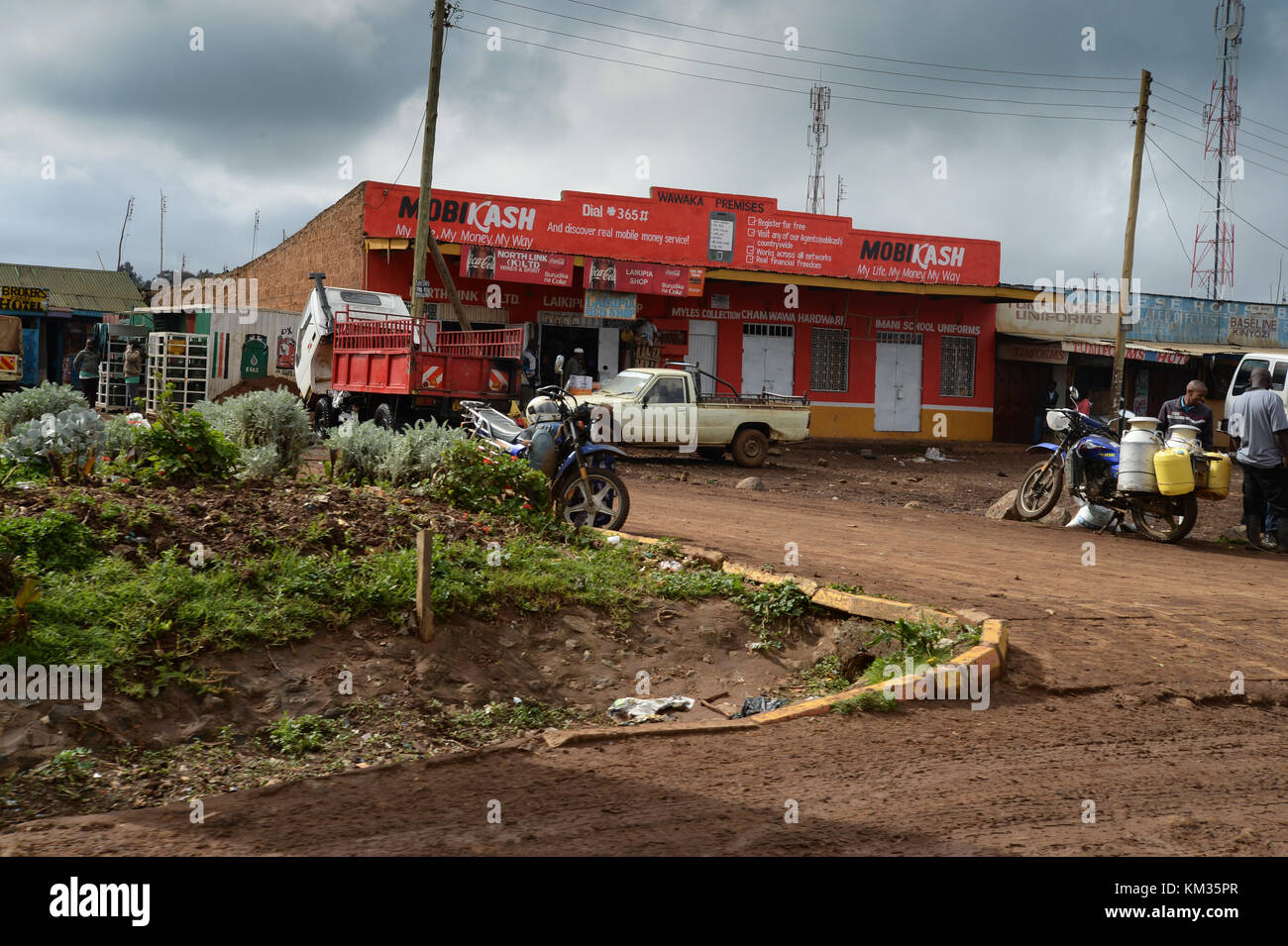 Kenyan local shops Stock Photo Alamy