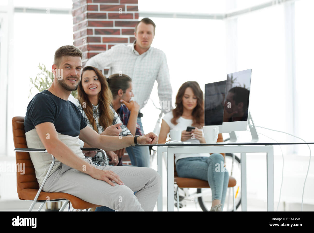 creative group of young people in the office Stock Photo - Alamy