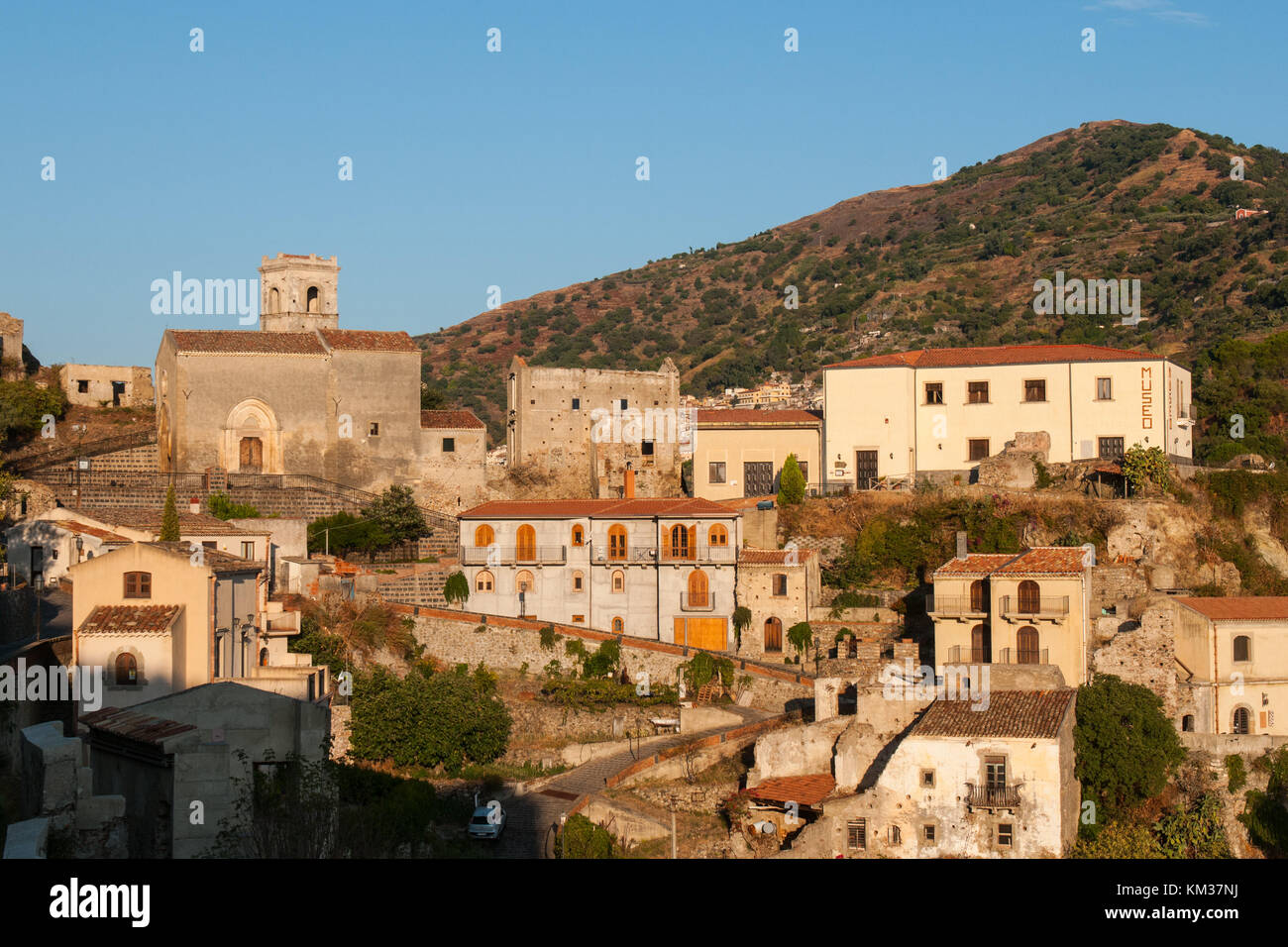 A View Of The Village Of Savoca Sicily Italy The Town Was The