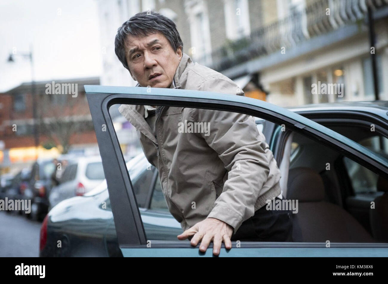 The Foreigner is a 2017 action thriller film directed by Martin Campbell and written by David Marconi, based on the 1992 novel The Chinaman by Stephen Leather. The British-Chinese co-production stars Jackie Chan, Pierce Brosnan, Michael McElhatton, Liu Tao, Charlie Murphy, Orla Brady and Katie Leung, and follows a businessman who seeks revenge for the death of his daughter.  This photograph is for editorial use only and is the copyright of the film company and/or the photographer assigned by the film or production company and can only be reproduced by publications in conjunction with the promo Stock Photo