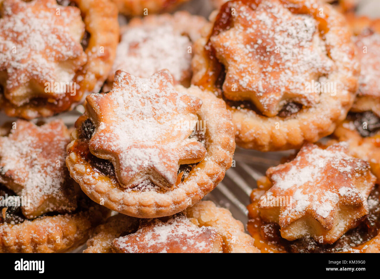 Home baked mince pies Stock Photo