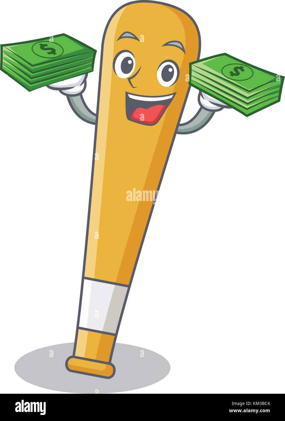 With money baseball bat character cartoon Stock Vector Image & Art Alamy