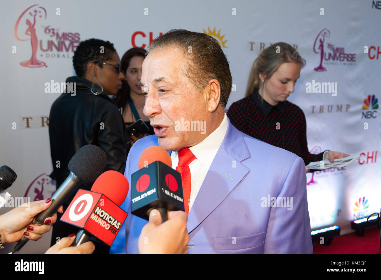 DORAL, FL - JANUARY 25: Farouk Shami attends The 63rd Annual Miss