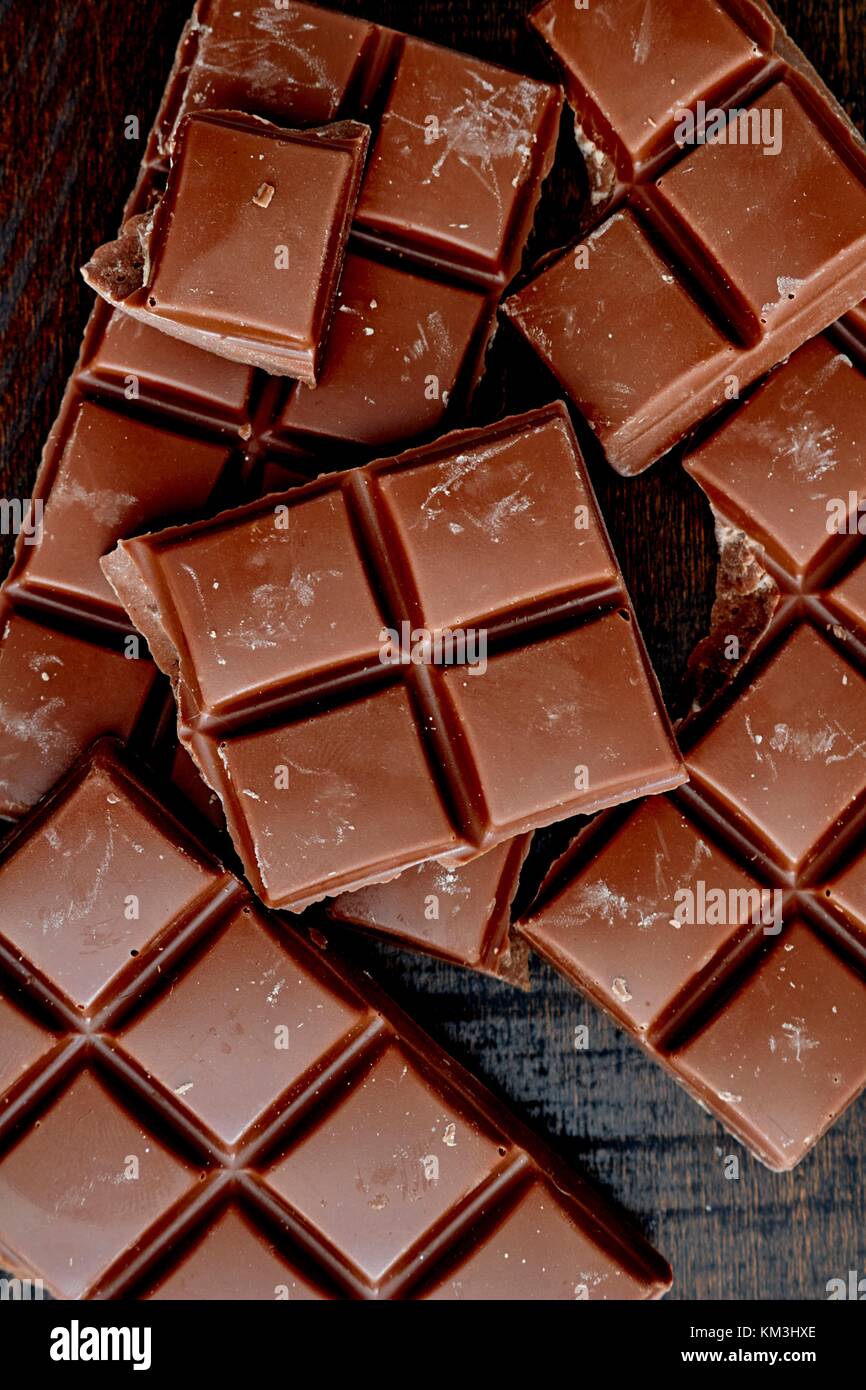A studio photo of a block of chocolate Stock Photo - Alamy