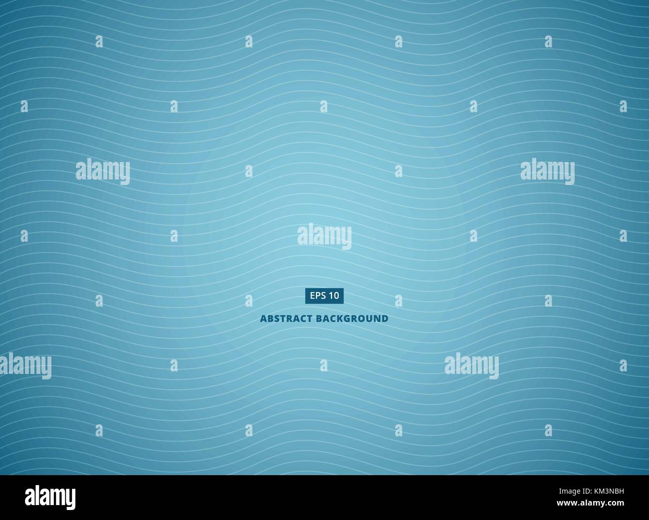 Blue abstract background with white wave lines. Vector illustration ...