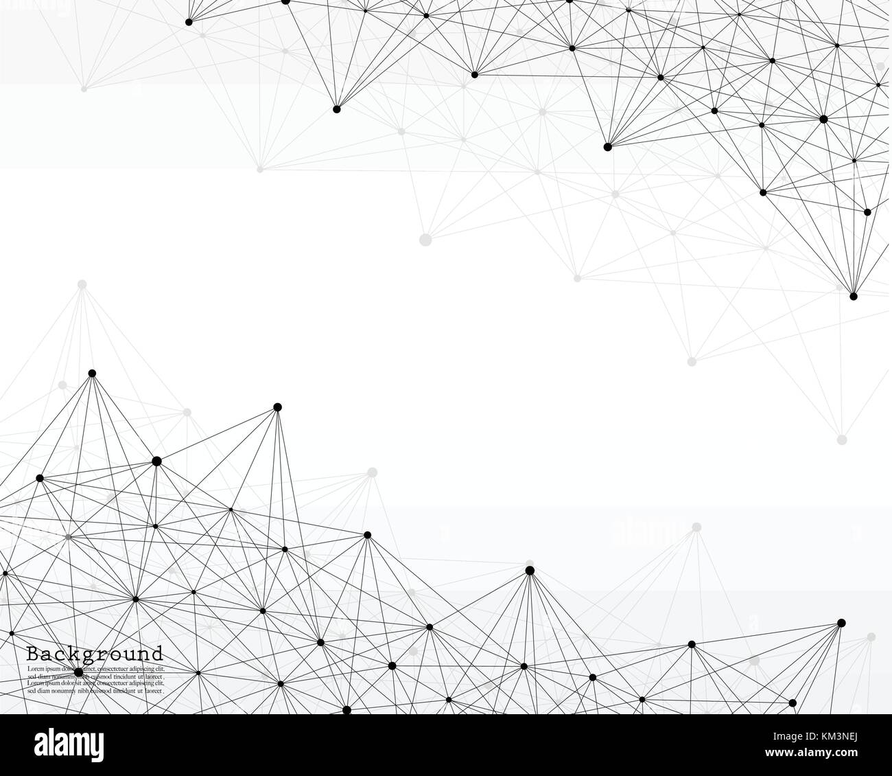 Geometric Abstract Background With Connected Line And Dots Stock Vector ...