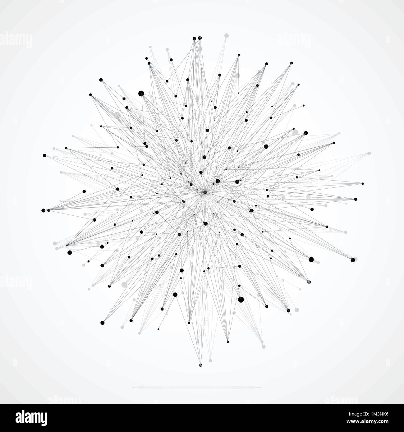 Geometric Abstract Background With Connected Line And Dots Stock Vector ...