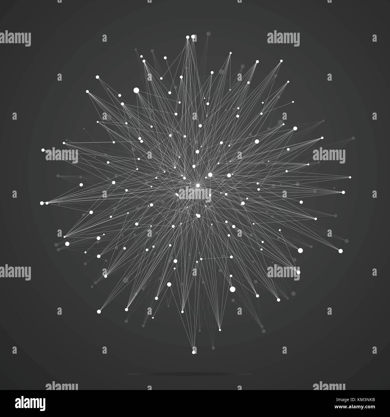 Geometric Abstract Background With Connected Line And Dots Stock Vector ...