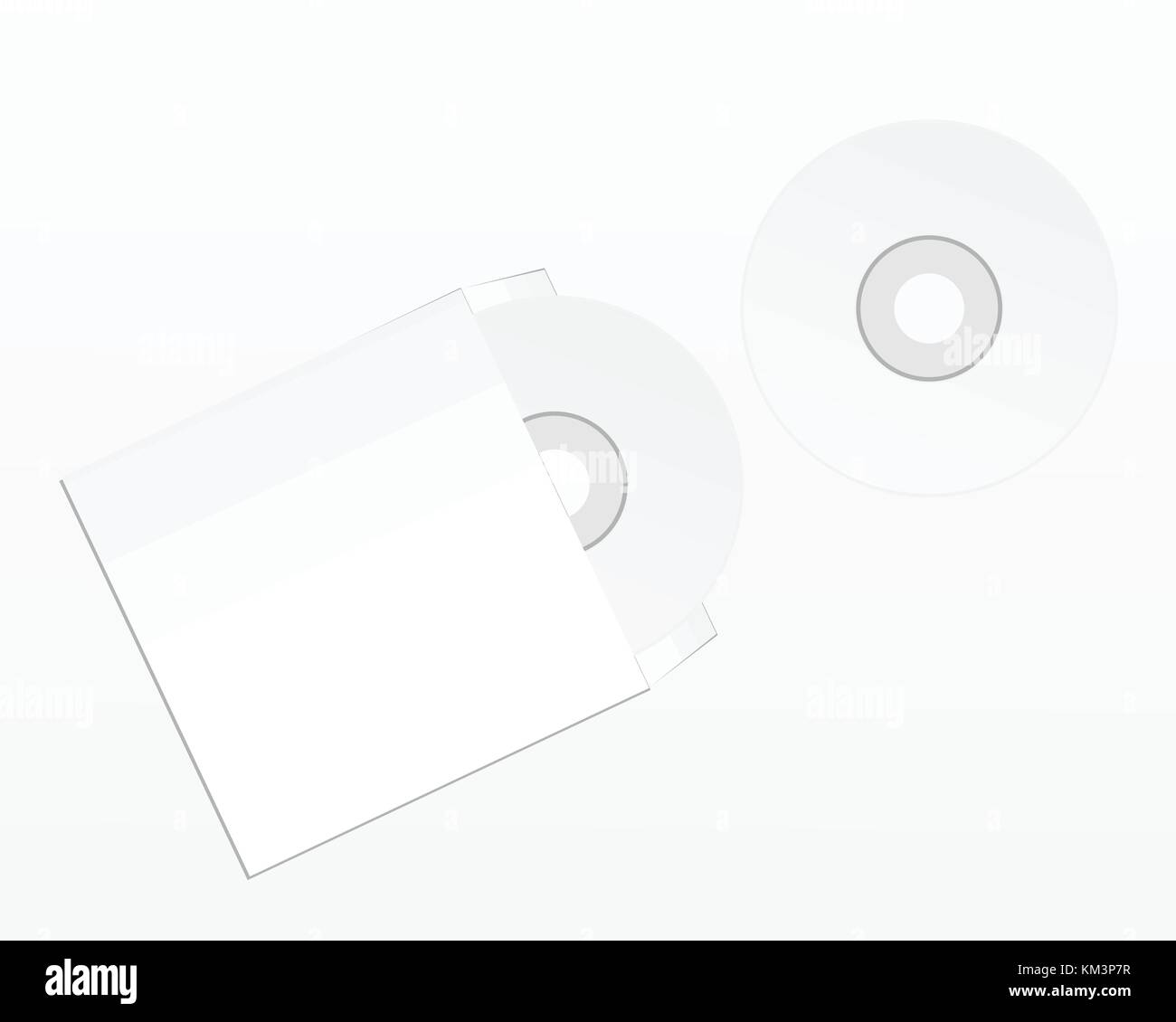 Blank compact disk isolated on white background Stock Vector Image